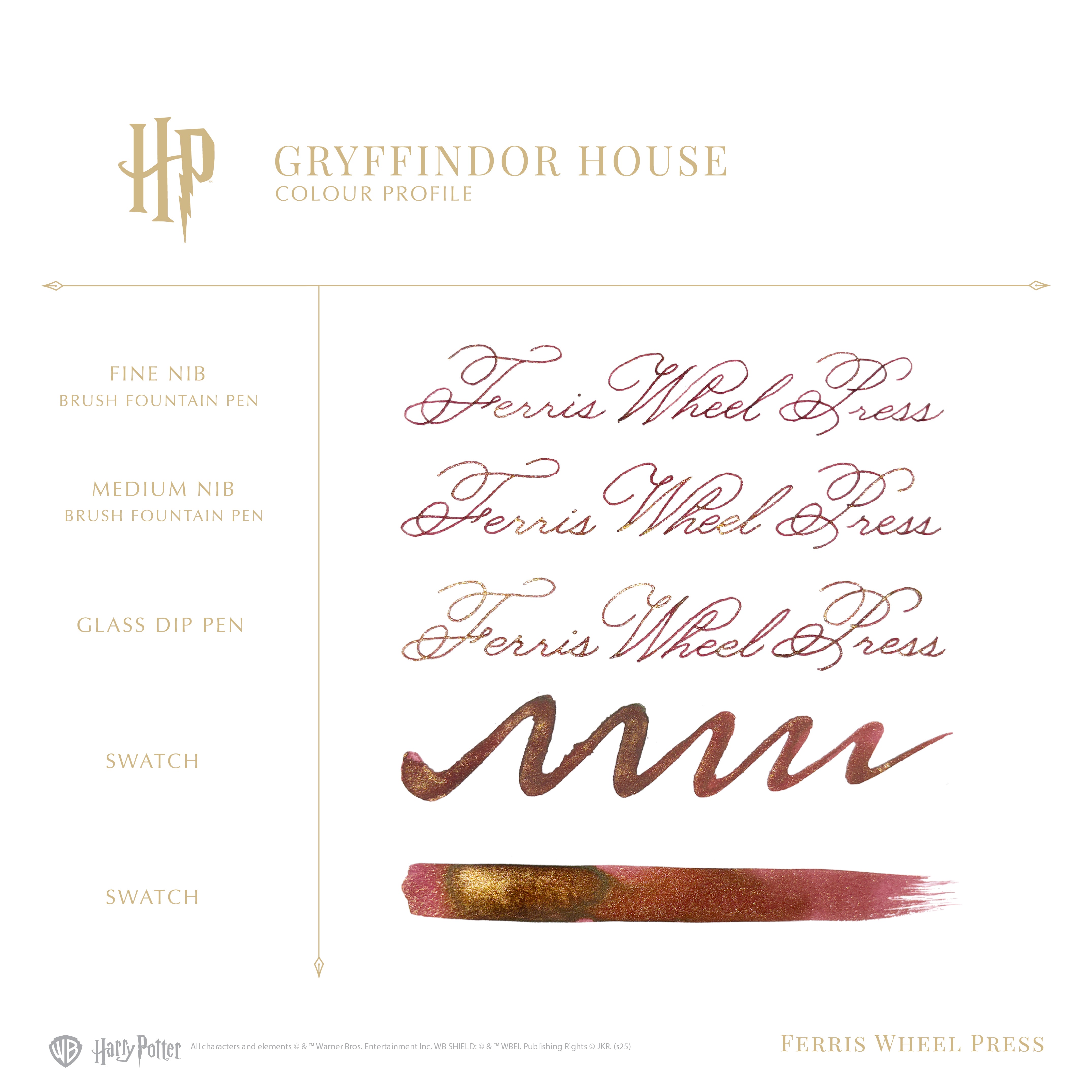 Warner Bros. | Harry Potter | Carousel Pen and Ink Set | Gryffindor House