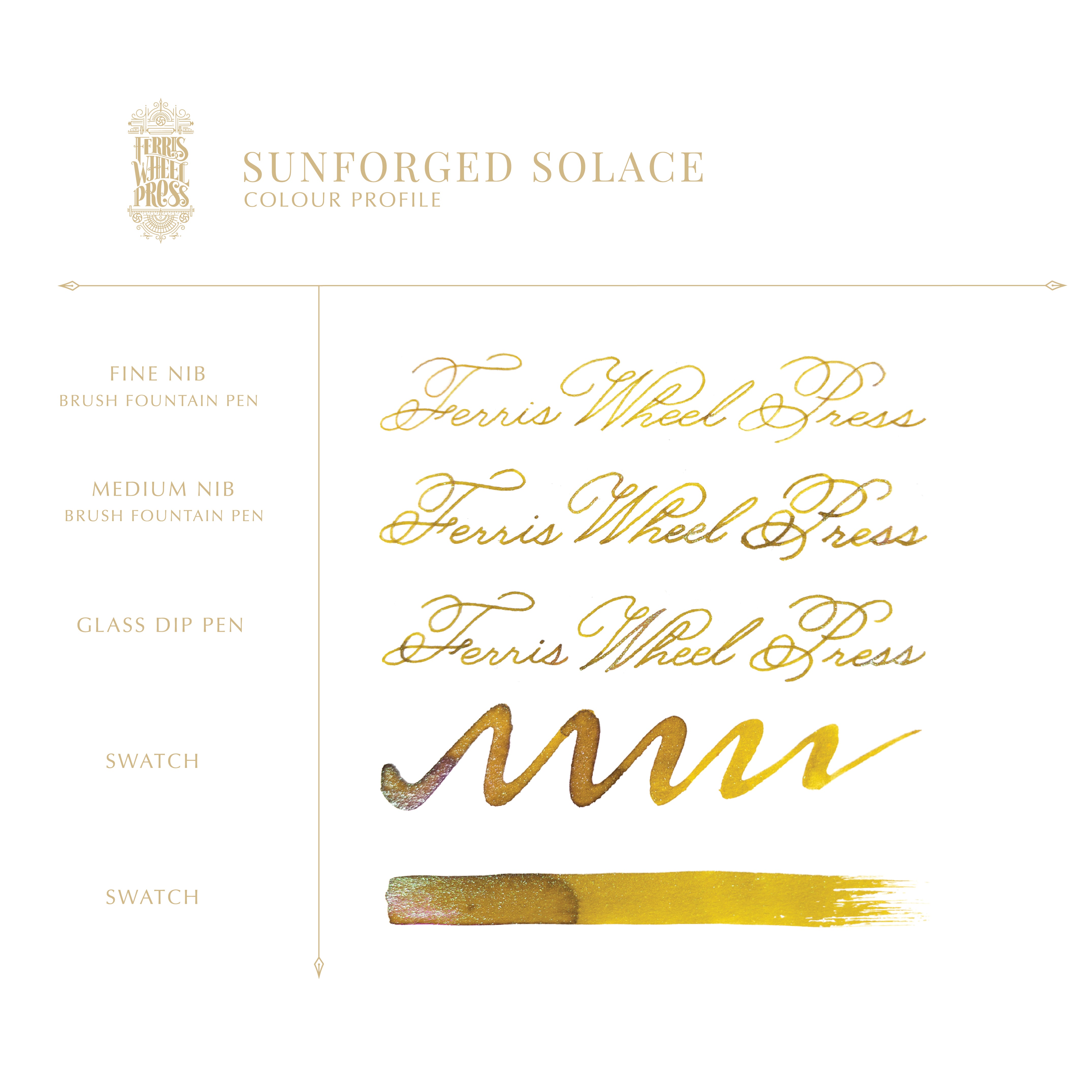 FerriTales | The Book of Knights Series | Sunforged Solace 85ml Ink - Ferris Wheel Press EU