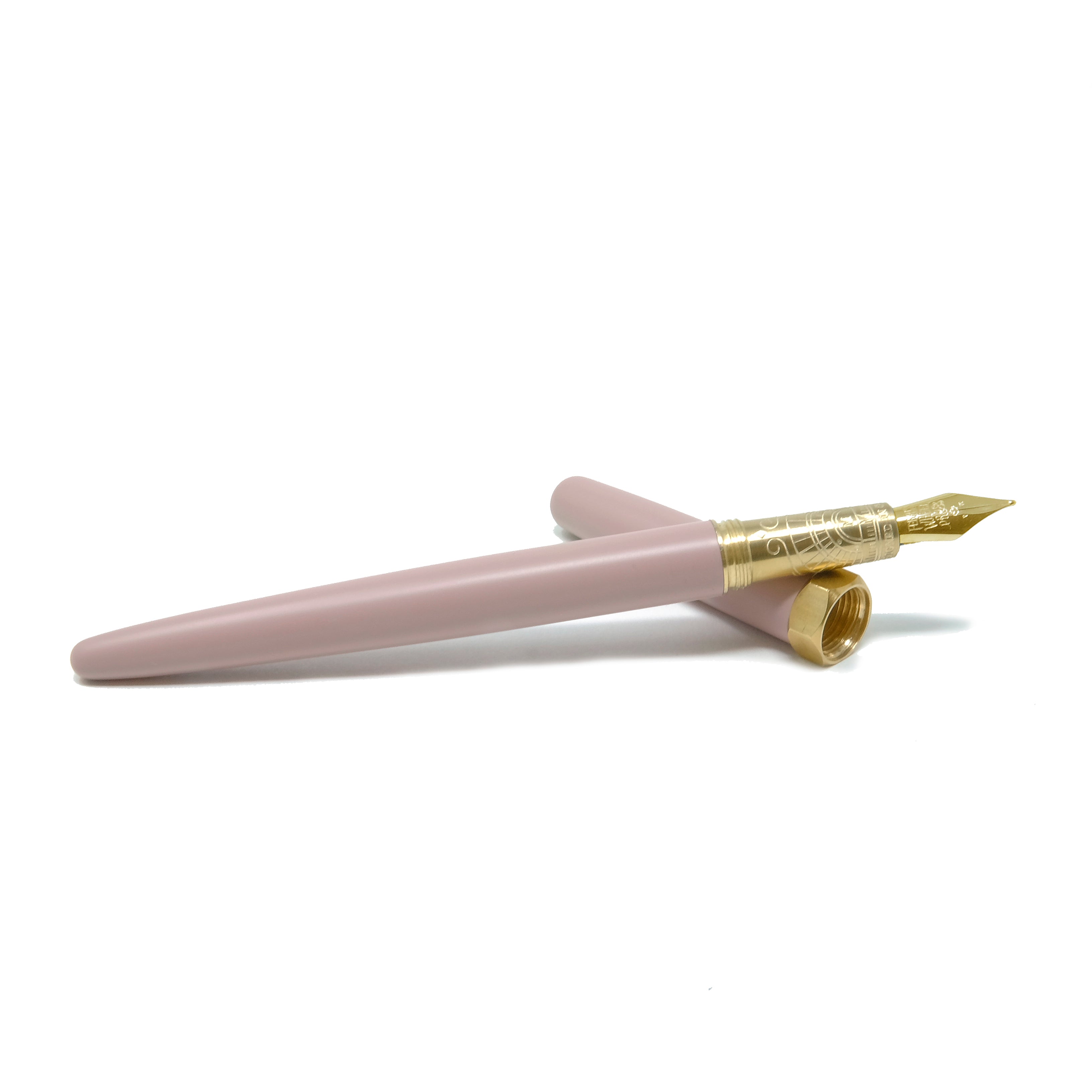 The Brush Fountain Pen Satin | Gold Plated Nib - Lady Rose