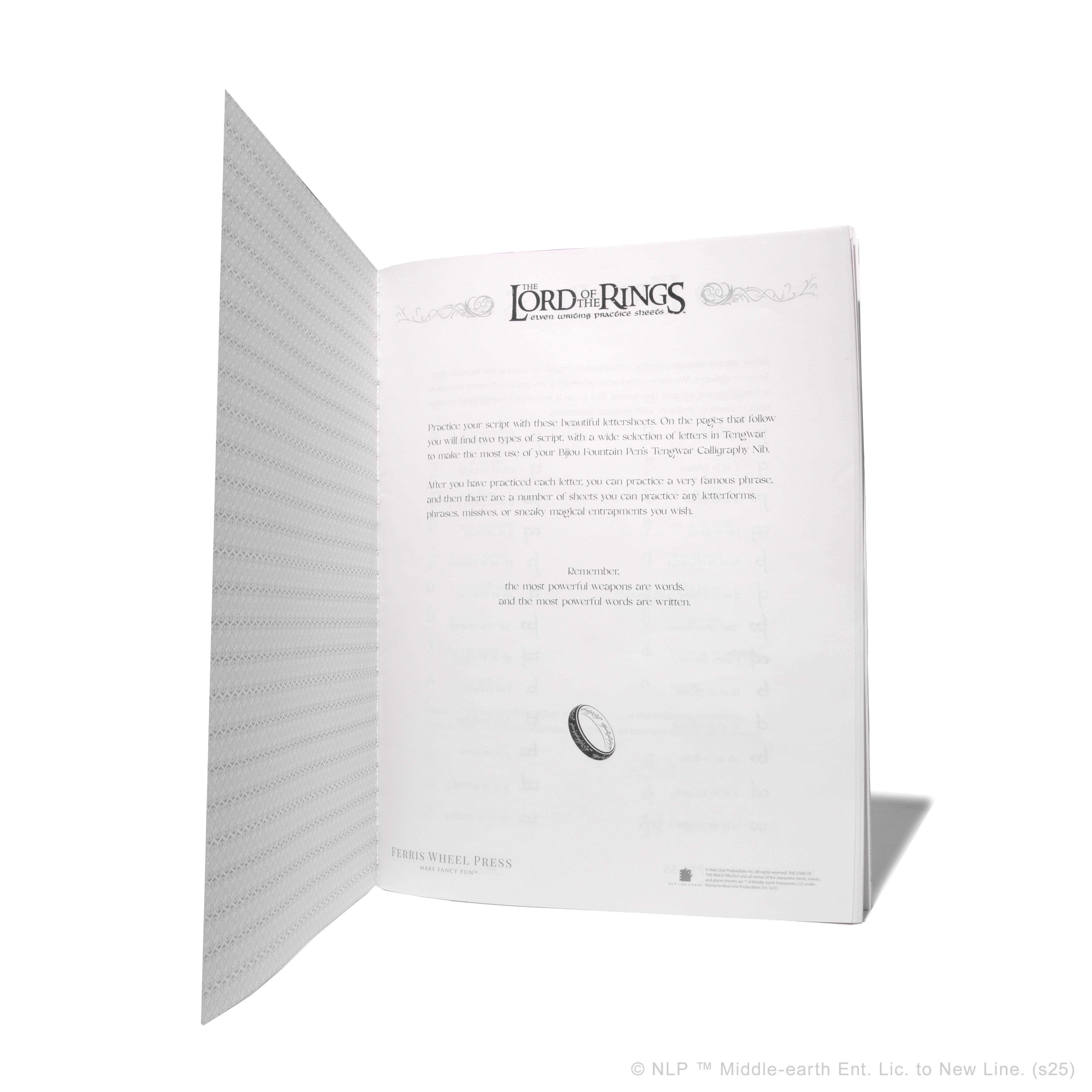 The Lord of the Rings Lettering Booklet (Physical) - Ferris Wheel Press EU