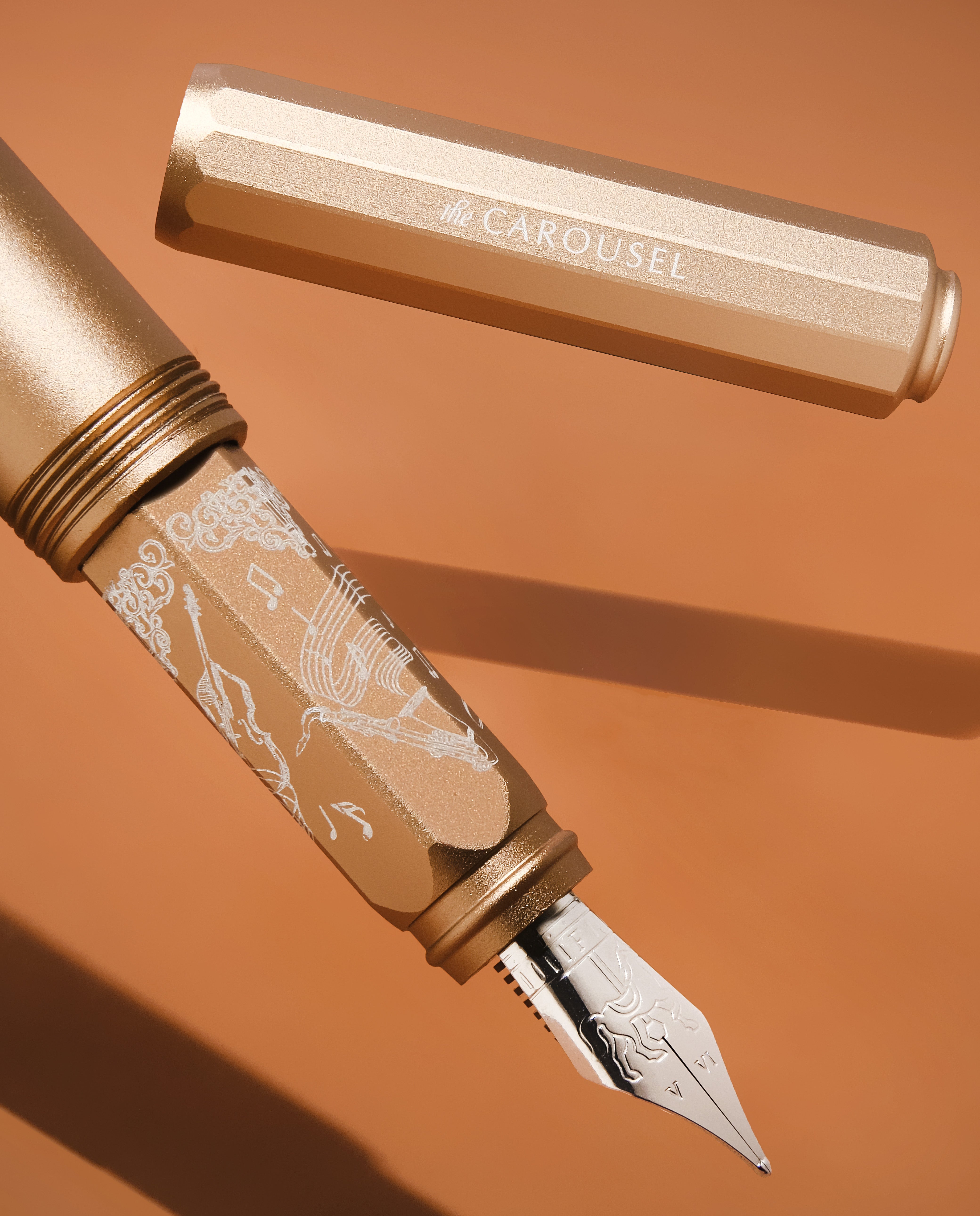 Aluminum Carousel Fountain Pen - Terracotta Canyon